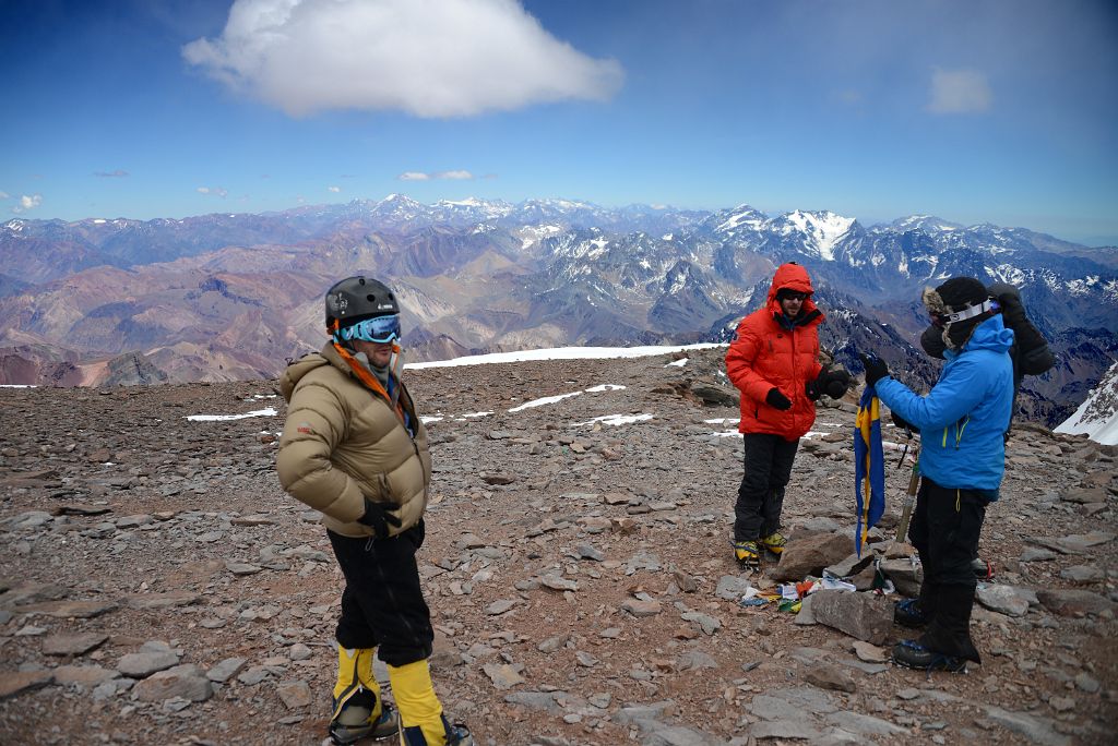 51 View To The South With Nevado del Plomo And Nevado Juncal From Aconcagua Summit 6962m